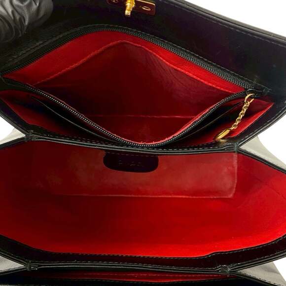 GUCCI Black Leather Bamboo Bag - Picture 9 of 10